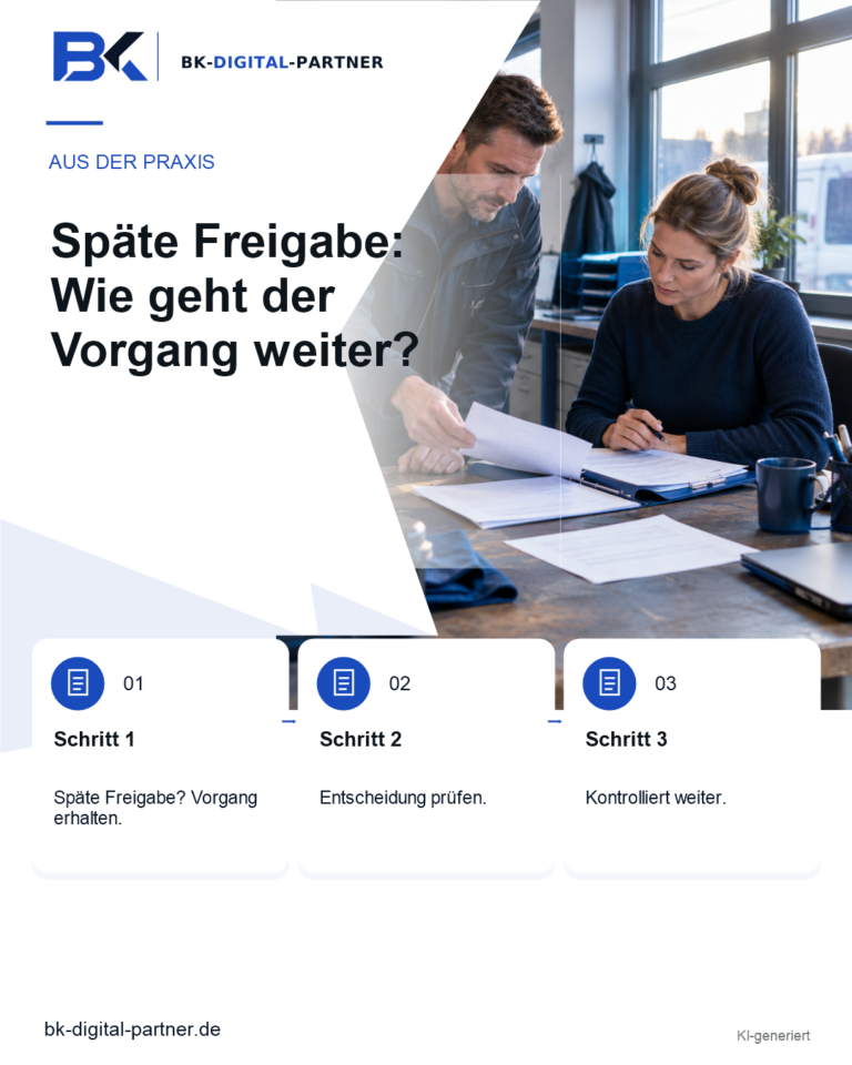 Späte Freigabe: Wie eine Entscheidung nach Ende des Automationslaufs weitergeht