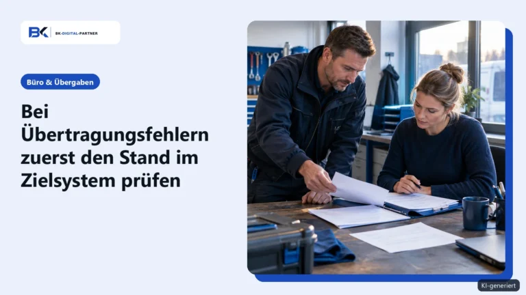 Datenübernahme gescheitert: Den Ausnahmefall vor der Einführung üben