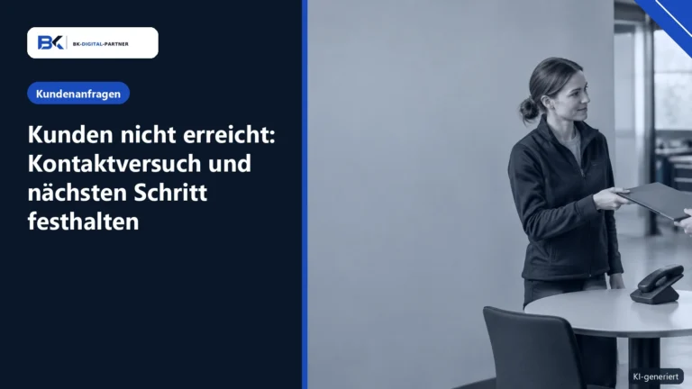 Kunden beim Rückruf nicht erreicht: Kontaktversuch und nächsten Schritt festhalten