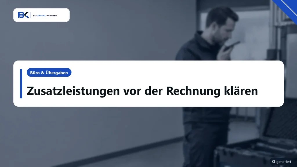 Zusatzleistungen nach einem Einsatz: Was darf in die Rechnung?