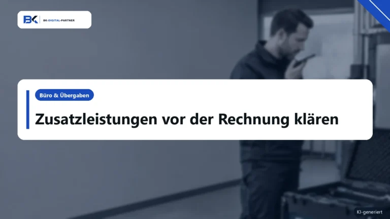 Zusatzleistungen nach einem Einsatz: Was darf in die Rechnung?